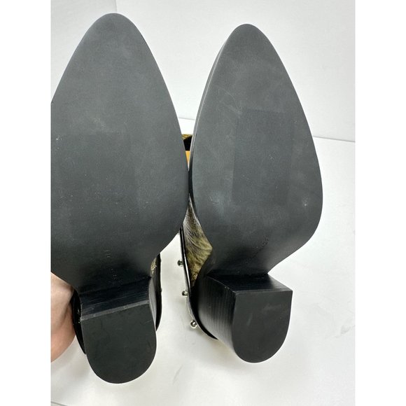 Rebecca Minkoff Sallest Too Studded Mule Bootie Snake Leather Studded Size 7M - Picture 7 of 8
